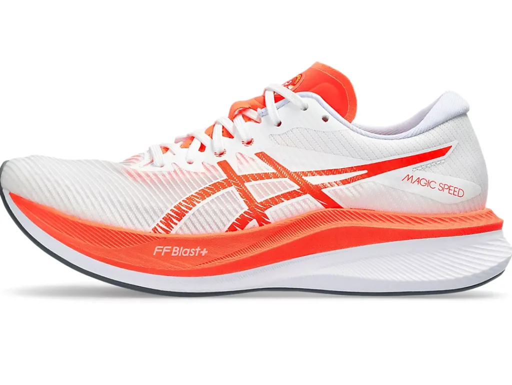 MAGIC SPEED™|Run faster>ASICS MAGIC SPEED 3 White/Sunrise Red
