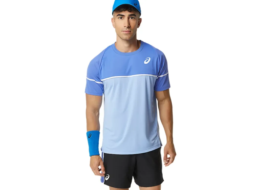 Kleding|Shirts met korte mouwen>ASICS MEN GAME SS TOP Sapphire