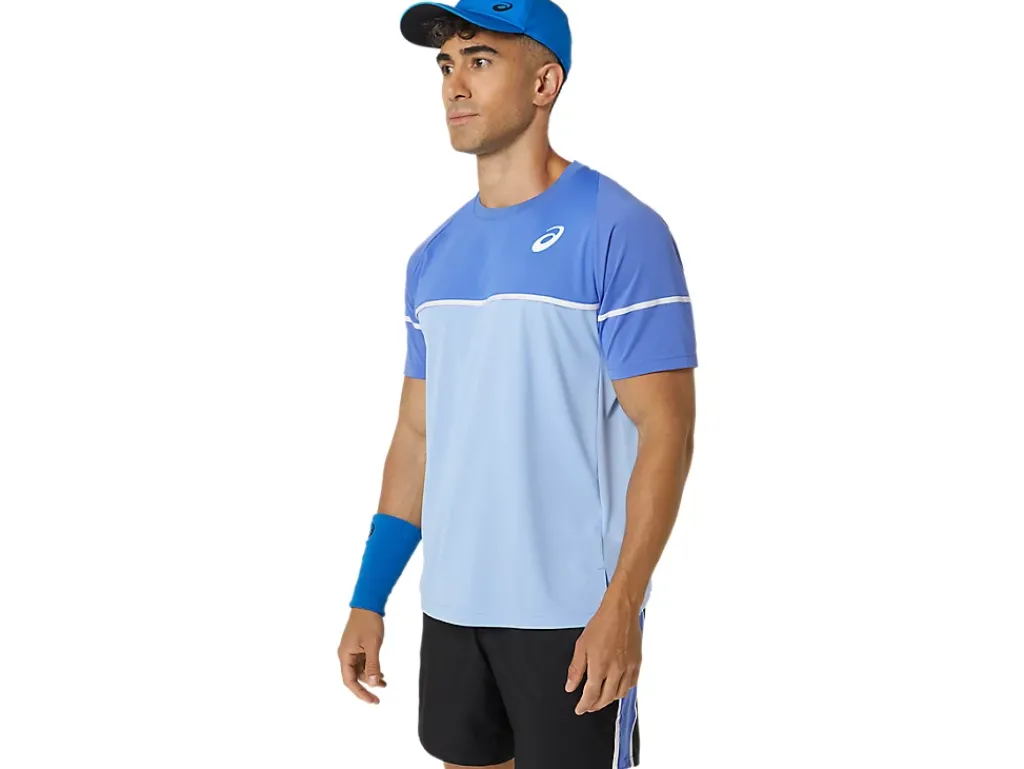 Kleding|Shirts met korte mouwen>ASICS MEN GAME SS TOP Sapphire