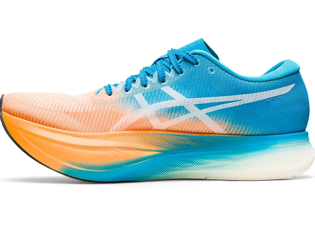 Run faster|METASPEED™>ASICS METASPEED SKY+ Orange Pop/Island Blue