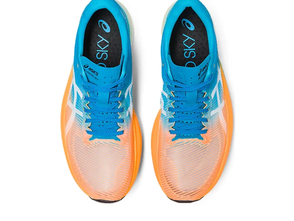 Run faster|METASPEED™>ASICS METASPEED SKY+ Orange Pop/Island Blue