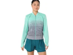 Kleding|Hardlopen>ASICS NAGINO RUN SEAMLESS JACKET Aurora Green/Blue Expanse