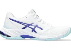 Netbal|Squash & badminton>ASICS NETBURNER BALLISTIC FF 3 White/Blue Violet