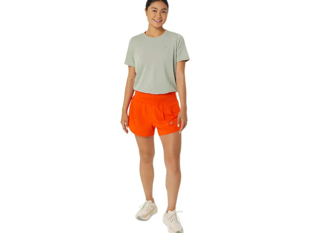 Kleding|Hardlopen>ASICS ROAD 3.5IN SHORT Koi