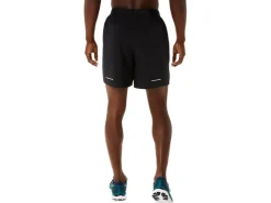 Kleding|Hardlopen>ASICS ROAD 2-N-1 7IN SHORT Performance Black/Carrier Grey
