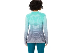 Kleding|Hardlopen>ASICS SEAMLESS LS TOP Aurora Green/Blue Expanse