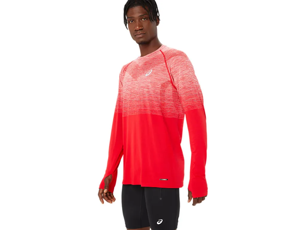 Kleding|Hardlopen>ASICS SEAMLESS LS TOP Classic Red
