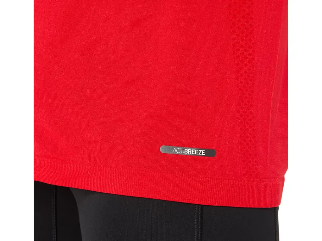 Kleding|Hardlopen>ASICS SEAMLESS LS TOP Classic Red