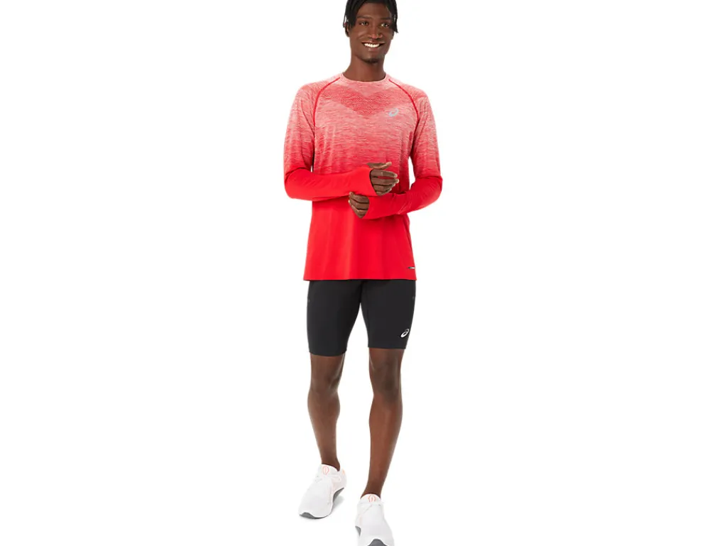 Kleding|Hardlopen>ASICS SEAMLESS LS TOP Classic Red
