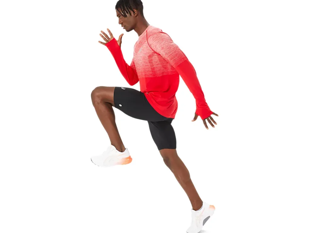 Kleding|Hardlopen>ASICS SEAMLESS LS TOP Classic Red