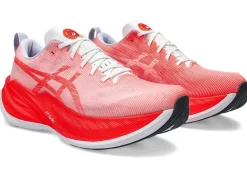 Run faster|Hardloopschoenen>ASICS SUPERBLAST White/Sunrise Red